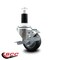 Service Caster 3'' Thermoplastic Rubber Swivel 1-3/8'' Expanding Stem Caster with Brake SCC-EX20S314-TPRB-TLB-138 - alternate 2